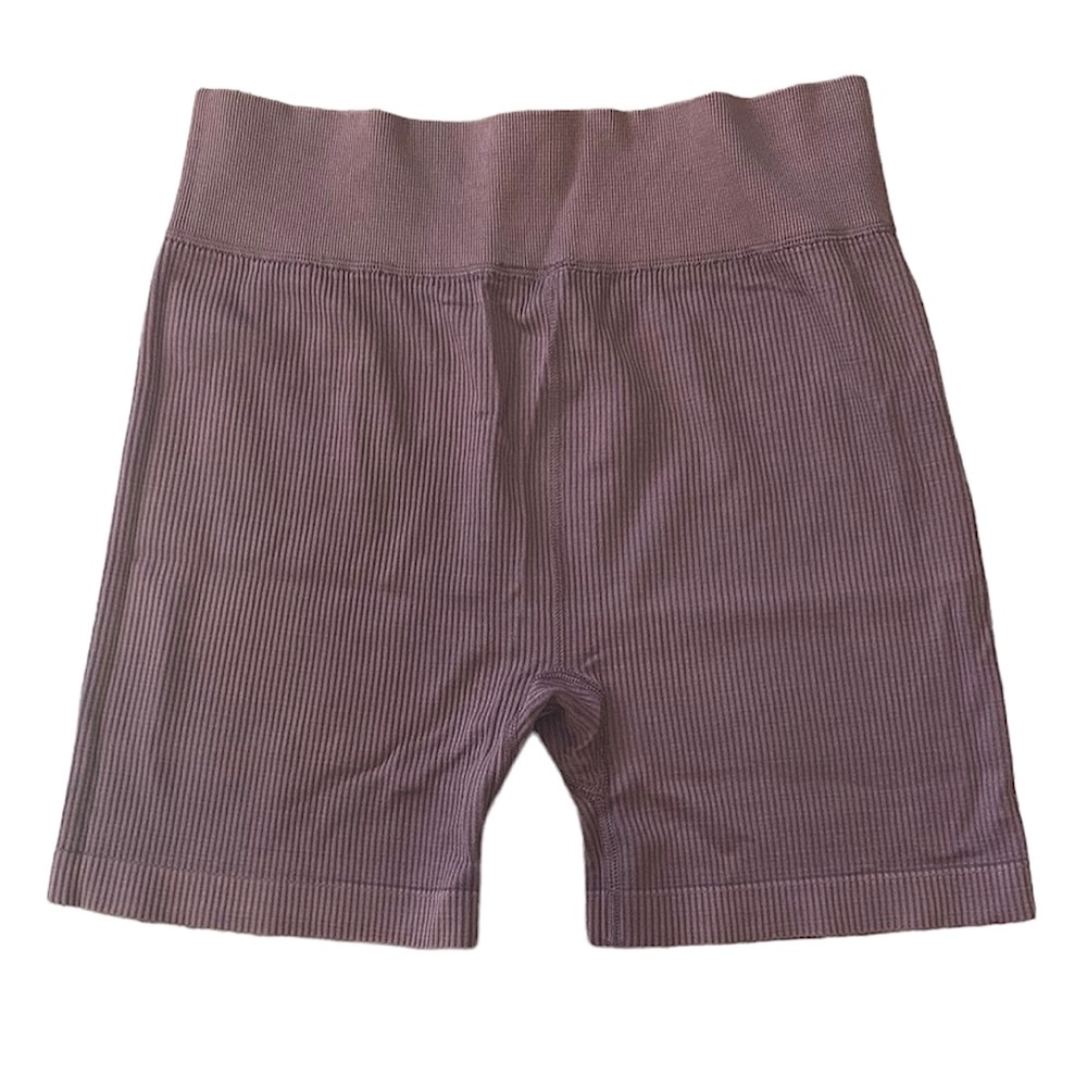 SO Ribbed Seamless High Waisted 3” Bike Shorts Size Medium Pink